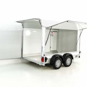 Debon Reboque fechado C500 Sandwich 164x300cm H:200cm 2,0t-Alu-Polybug-Porta-branco-Novo