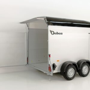 Debon Reboque fechado C500 164x300cm H:200cm 2,0t-Alu-Polybug-Porta-preto-Novo