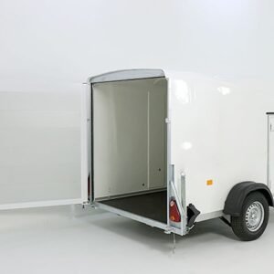 Debon Reboque fechado Cargo 1300 Vollpoly 150x290cm H:160cm, Porta, branco-Novo
