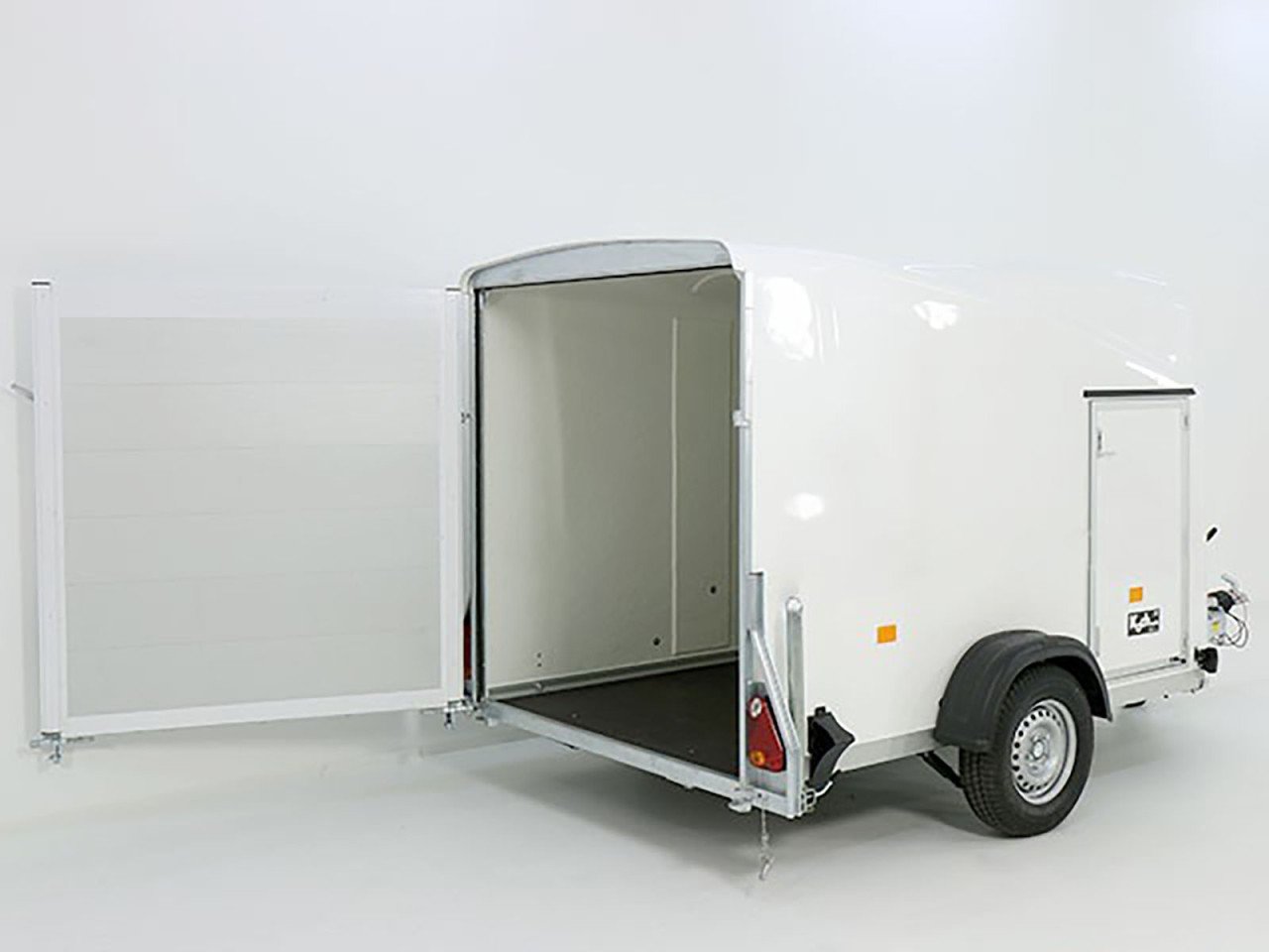 Debon Reboque fechado Cargo 1300 Vollpoly 150x290cm H:160cm, Porta, branco-Novo - Image 2