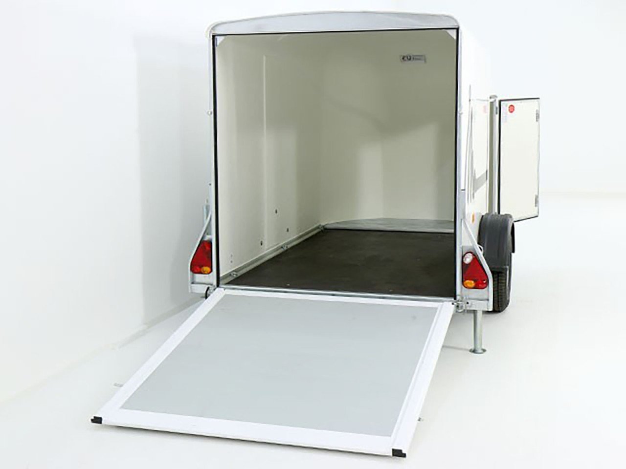 Debon Reboque fechado Cargo 1300 Vollpoly 150x290cm H:160cm, Porta, branco-Novo - Image 4