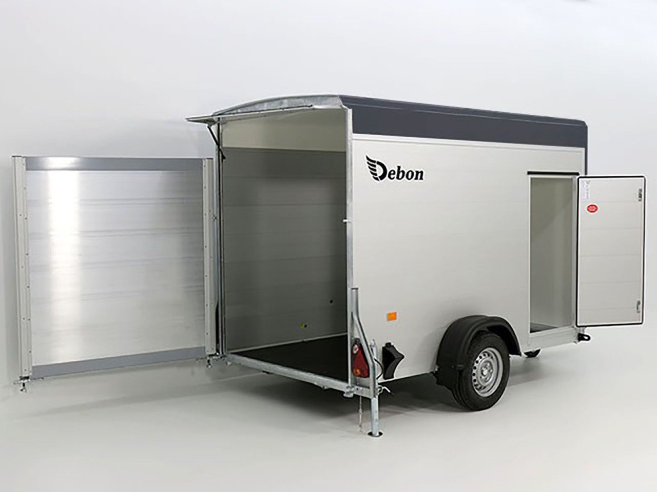 Debon Reboque fechado C300 148x295cm H:190cm 1,3t Alu, Polybug, Porta, gris-Novo - Image 4