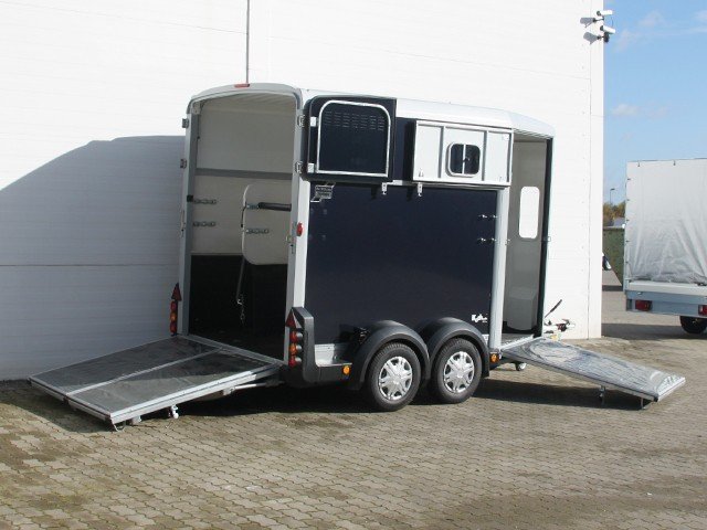 Ifor Williams Reboque para cavalos HB511-Portones traseros-Combinación de puertas-preto-Novo