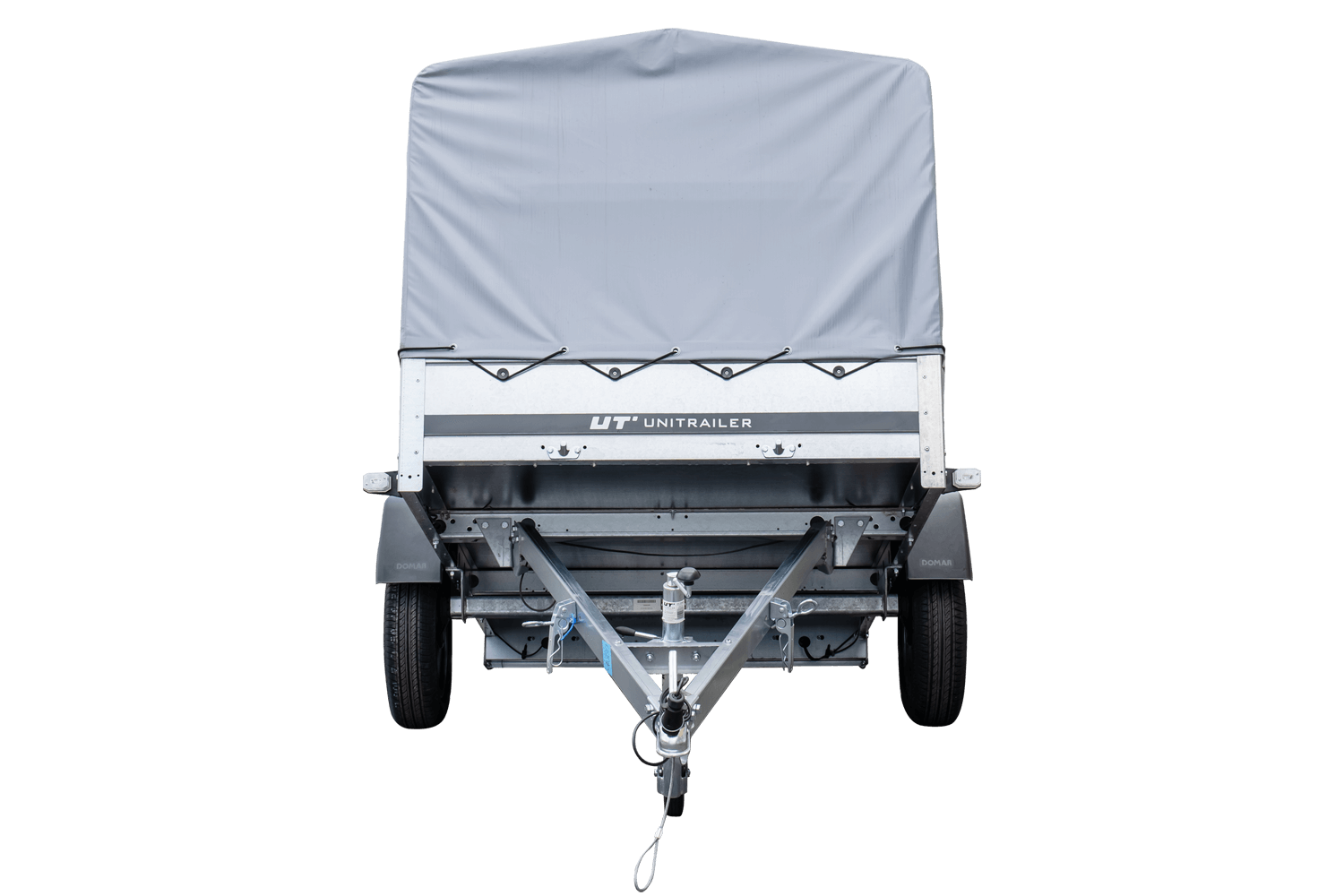 Reboque carro 230×125 Garden Trailer 230 KIPP Unitrailer 750 kg com Roda jockey, lona alta e Arcos altos-Novo - Image 7