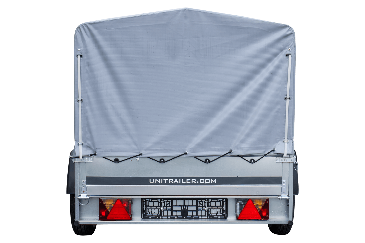 Reboque carro 230×125 Garden Trailer 230 KIPP Unitrailer 750 kg com Roda jockey, lona alta e Arcos altos-Novo - Image 5